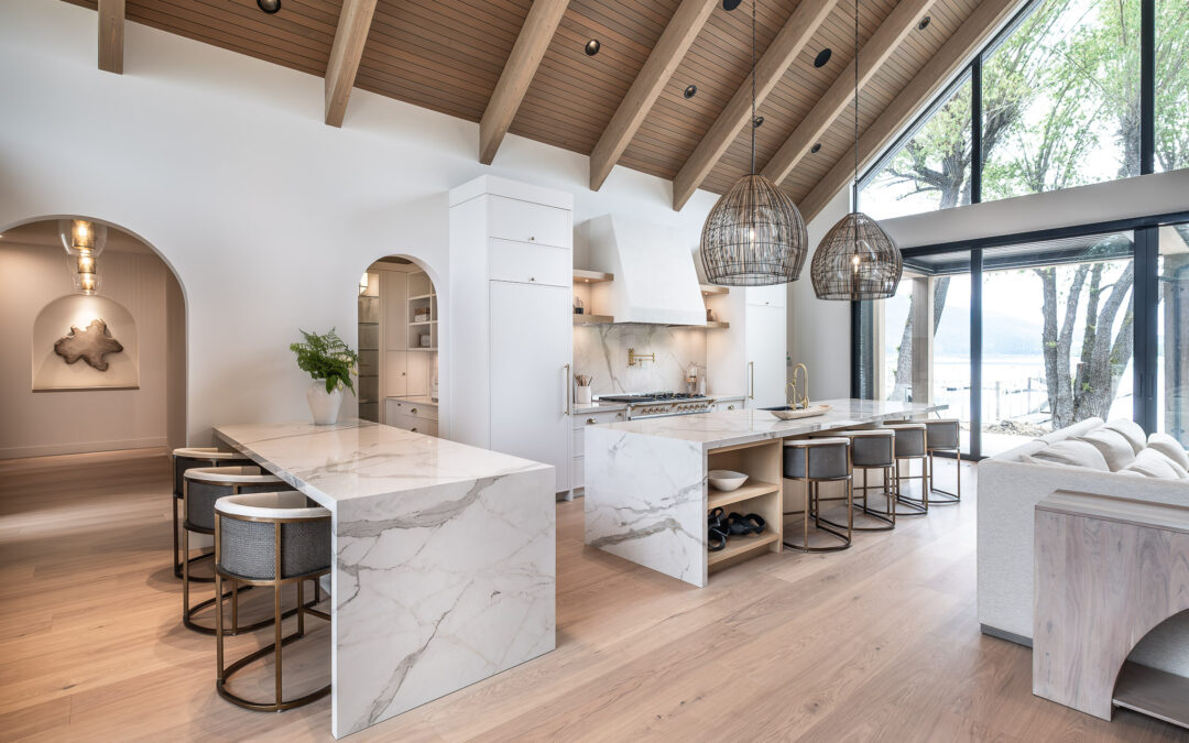 Stillwater House: A Lakefront Retreat on Mara Lake with Custom Cabinetry by Denca